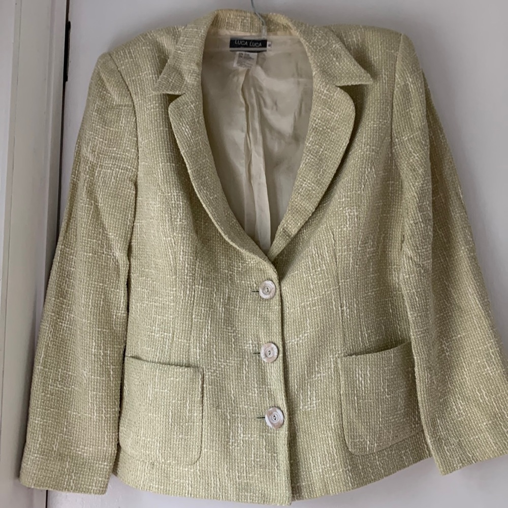 Luca Luca Wool Woven mostly silk Blazer